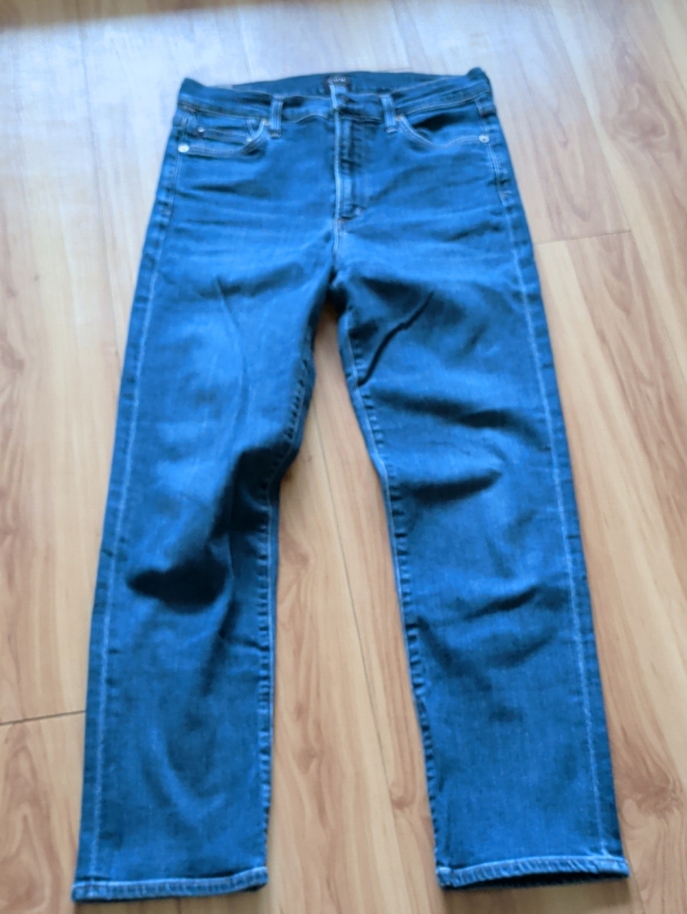 Classic Men's Dark Blue Denim Jeans